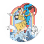 Superman & Lois in Geel stickers