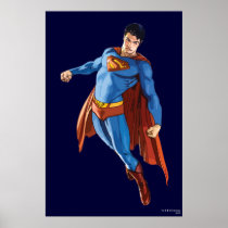 Superman regardant vers le bas affiche