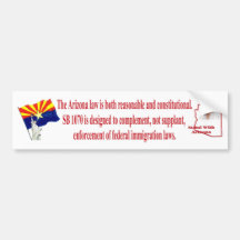 Support avec l'Arizona - SB 1070 de soutien Autocollant Pour Voiture