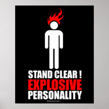 Support clair ! personnalité explosive affiches