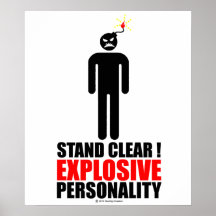 Support clair ! personnalité explosive poster