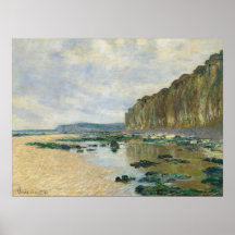 Sur la falaise chez Pourville (1882) Posters