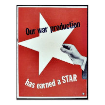 Sur la guerre la production a gagné une étoile carte postale