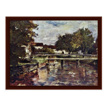 Sur la rivière dans le vote par Duveneck Frank Carte Postale