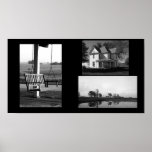 Sur le collage de ferme, affiche