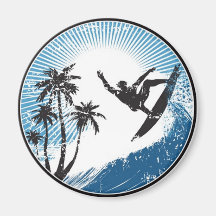 Surfer Magnets Pour Réfrigérateur