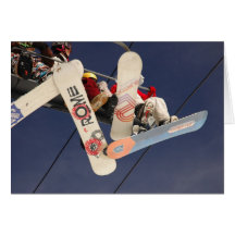 Surfs des neiges cartes de vœux