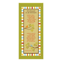 Surpris en signet de verger (Robin et moineau) Invitation