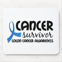 Survivant - conscience de cancer du colon tapis de souris