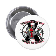 Survivant de cancer de la peau par jour Ninja par  Pin's Avec Agrafe
