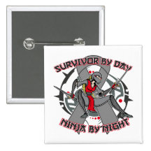 Survivant de cancer du cerveau par jour Ninja par  Pin's Avec Agrafe