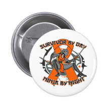 Survivant de leucémie par jour Ninja par nuit Pin's