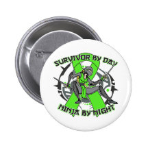 Survivant de lymphome par jour Ninja par nuit Badges Avec Agrafe