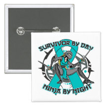 Survivant de sclérodermie par jour Ninja par nuit Badge Avec Épingle