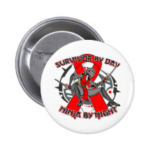Survivant d'HIV de SIDA par jour Ninja par nuit Badge