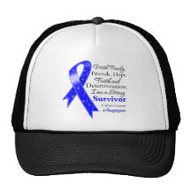 Survivant fort de soutien de cancer du colon casquette de camionneur