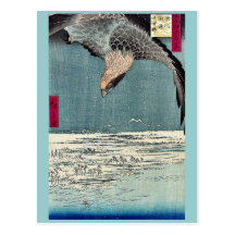 Susakijumantsubo van Fukagawa door Ando, Hiroshige Wens Kaart
