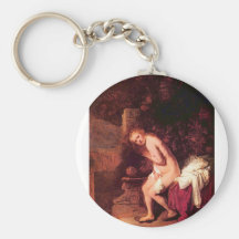 Susanna dans des baignoires par Rembrandt Porte-clef