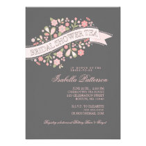 Sweet Flowers Bridal Shower Tea Party Invitation invitations