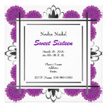 Sweet sixteen d'oeillets de pourpre royal - person invitation