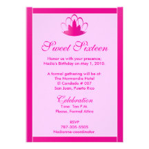 Sweet sixteen Fuschia d'or/invitation rose de diad