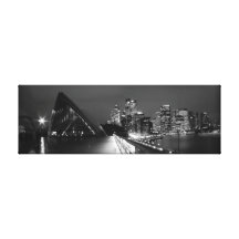 Sydney bij Nacht Stretched Canvas Afdruk