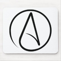 Symbole athée universel tapis de souris