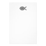 Symbole chrétien de poissons d'IXOYE - effet en pi Papier À Lettre Personnalisé