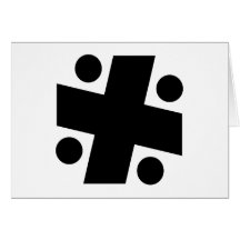 Symbole croix de milieux croix circles carte de vœux