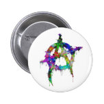 Symbole d'anarchie d'arc-en-ciel badges