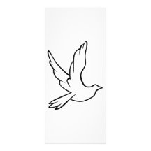 Symbole de colombe double carte en  couleur