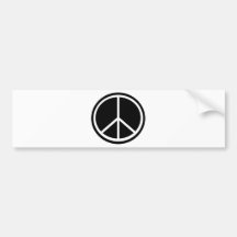 Symbole de paix traditionnel adhésif pour voiture