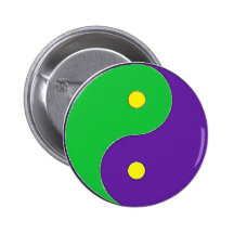SYMBOLE DU MARDI GRAS YIN YANG PIN'S