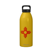 Symbole du Nouveau Mexique Zia Sun Bouteilles D'eau Réutilisables