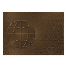 Symbole en cuir de globe cartes de visite professionnelles