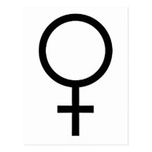 Symbole femelle de genre cartes postales