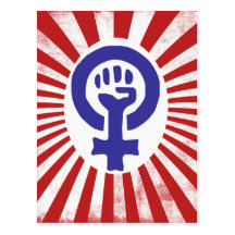 Symbole féministe cartes postales