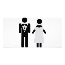 symbole nuptiale de couples photocarte personnalisée