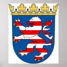 Symbool Duitsland van de Wapenkunde van Hesse van  Posters