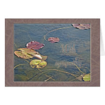 Sympathie de Lilypads d'automne Carte De Vœux