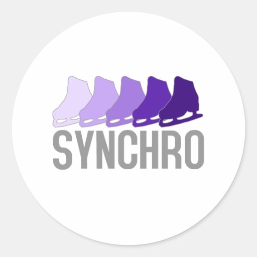 Synchro Schaatsen Ronde Stickers