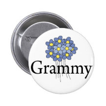 T-shirt assez bleu de Grammy de fleur Badge Avec Épingle