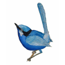 T-shirt bleu d'oiseau