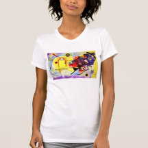 T-shirt bleu rouge jaune de Kandinsky