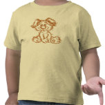 T-shirt brouillé de chiot pour des enfants en bas 