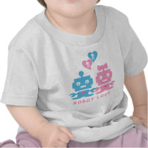 T-shirt de bébé d'amour de robot