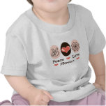 T-shirt de bébé de physique d'amour de paix