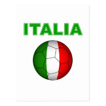 T-shirt de coupe du monde de l'Italie Cartes Postales