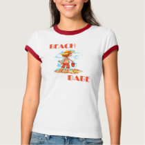 T-shirt de dames de bébé de plage d'été