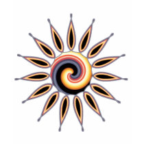T-shirt de fleur de coucher du soleil